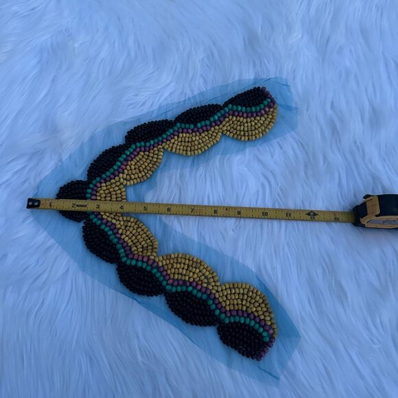 Vintage Trims 60Pcs for $20 Vintage Trims embroidered and beaded Applique tops - Picture 3 of 5